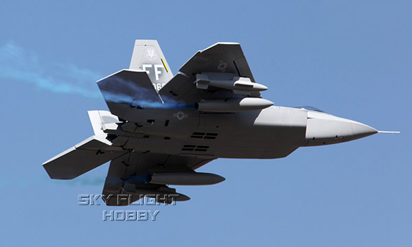 Sky Flight Hobby LX F-22 Raptor 2x70mm Jet Vector Thrust ARF RC Airplane