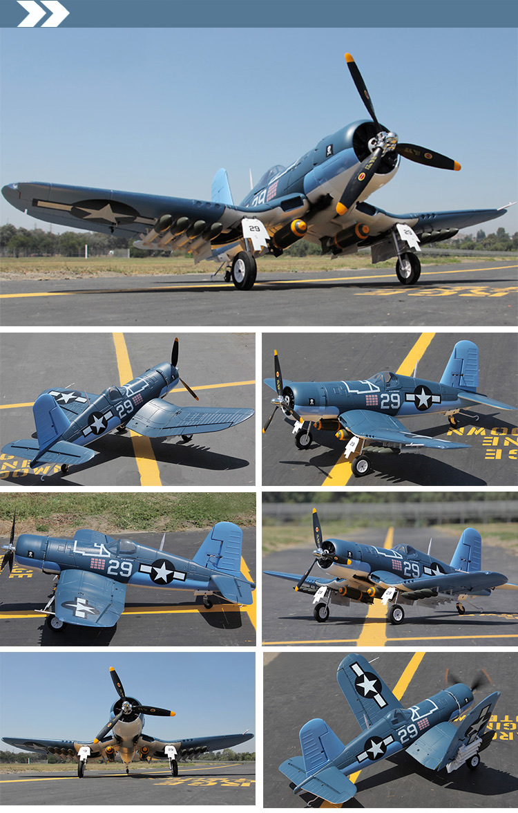 Sky Flight Hobby F4F Blue Wildcat 1600mm PNP Rc Airplane
