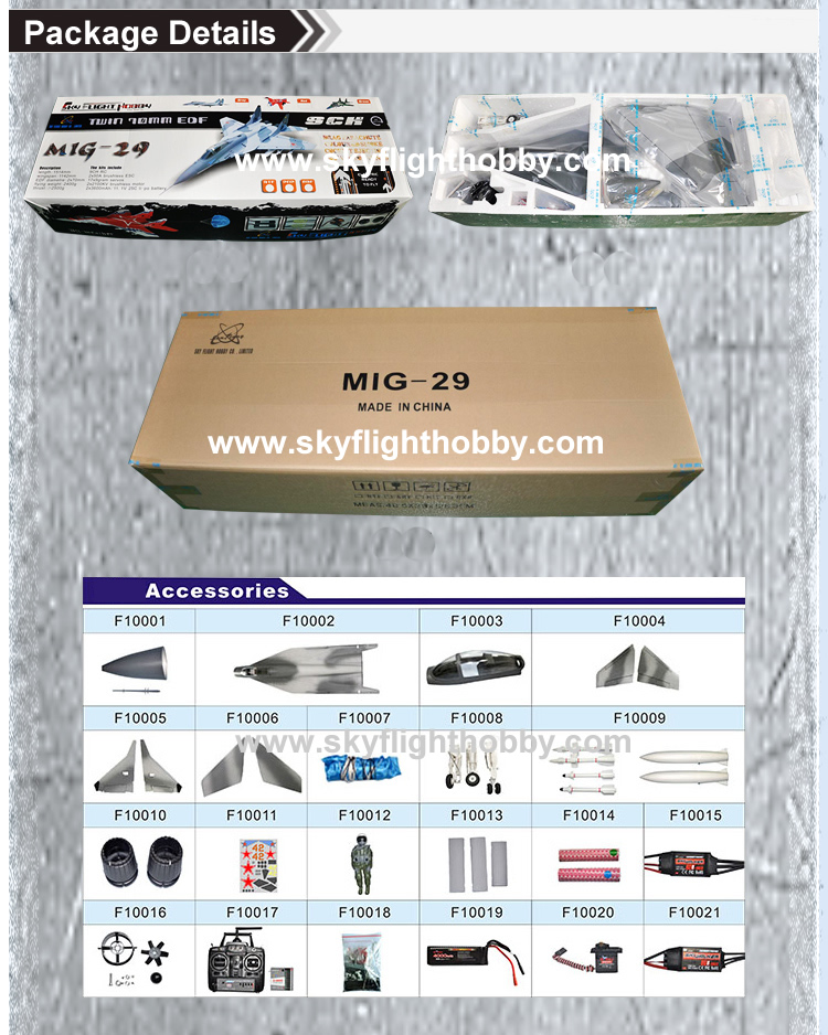 Sky Flight Hobby Mig-29 Fulcrum 2x70mm Jet