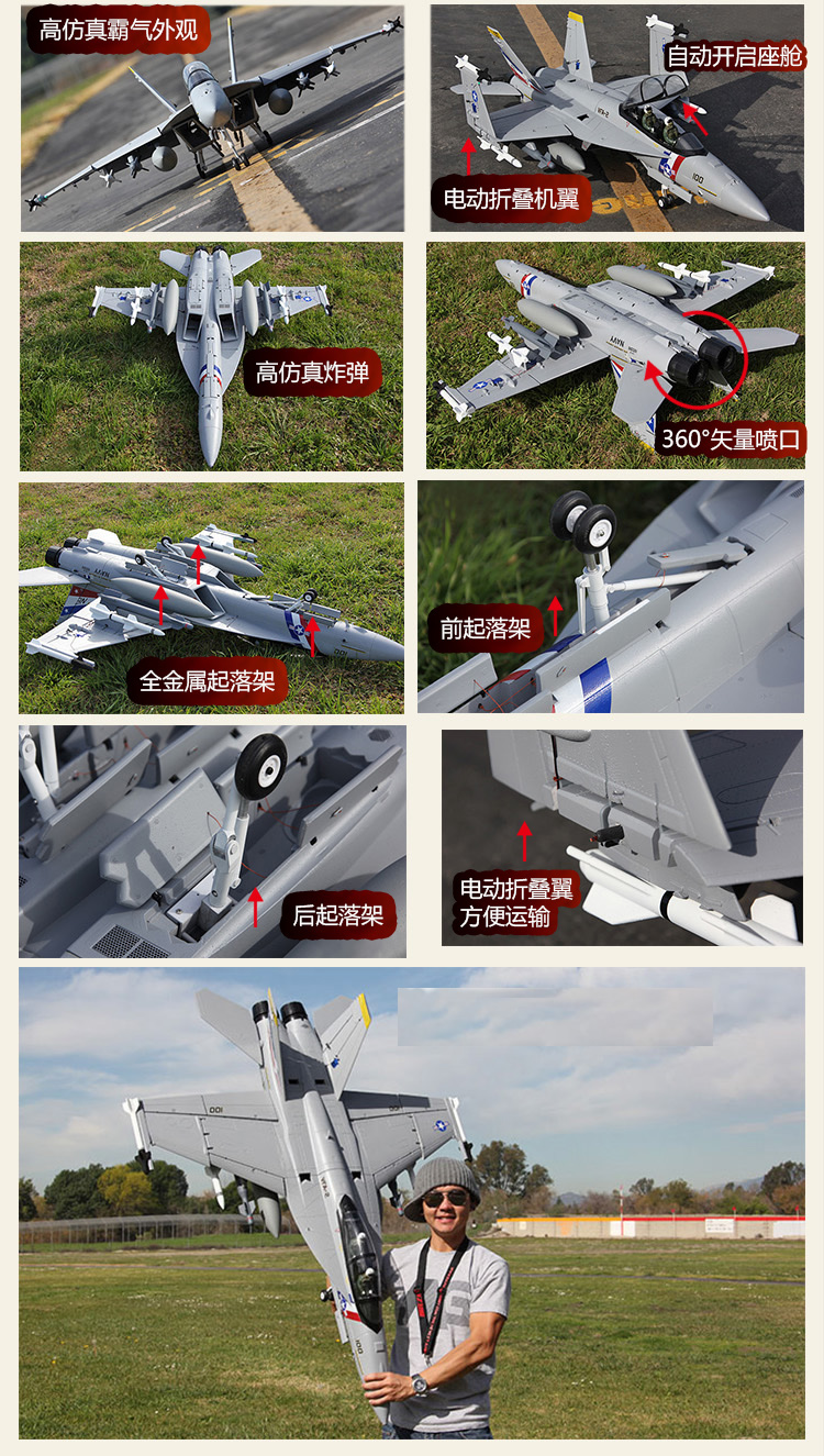 Sky Flight Hobby F-18 Vector Thrust PNP RC plane