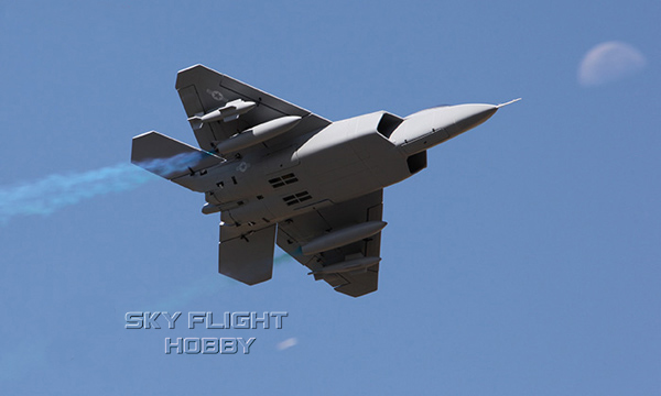 Sky Flight Hobby LX F-22 Raptor 2x70mm Jet Vector Thrust ARF RC Airplane