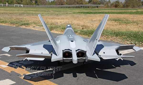 Sky Flight Hobby LX F-22 Raptor 2x70mm Jet Vector Thrust ARF RC Airplane