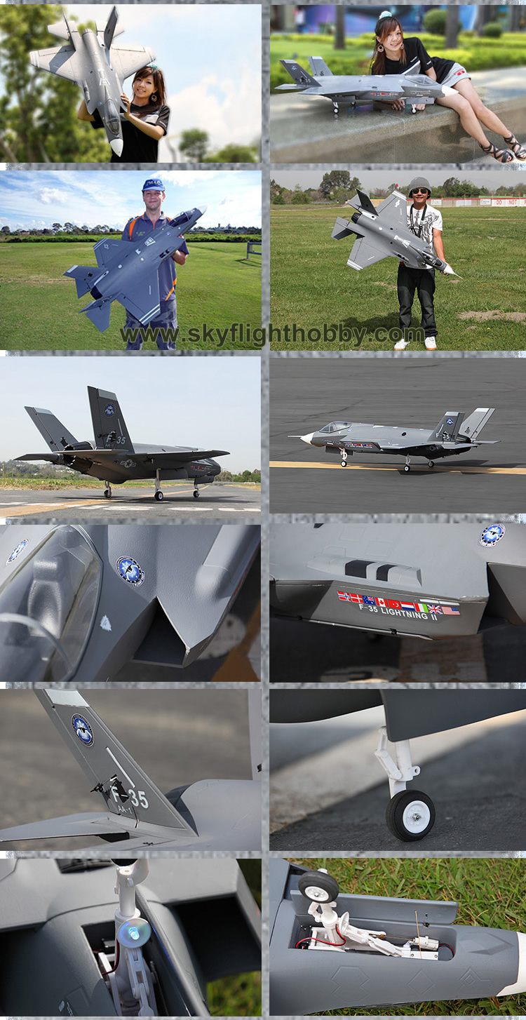 LX F-35 70mm EDF 360 Vector RC Jet With Retracts ARF RC airplane