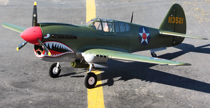  LX P-40E Warhawk 2000mm  Warbird RC Airplane PNP Green RC Airplane