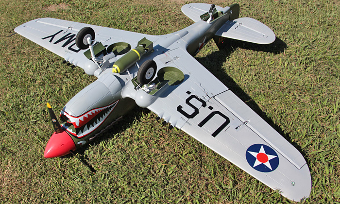  LX P-40E Warhawk 2000mm  Warbird RC Airplane PNP Green RC Airplane